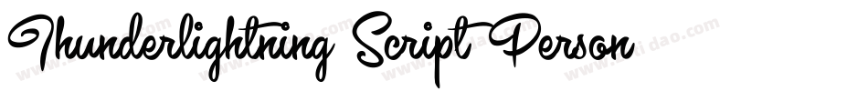 Thunderlightning Script Personal Use字体转换